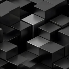 A dynamic background of intersecting, extruded cubes in a stylish monochrome color scheme, Ai Generated