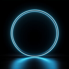 Glowing circular portal with a cosmic effect on a dark, textured surface. Conceptual and mysterious image for design and abstract themes.
