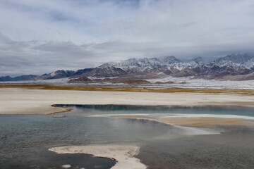 lake and mountains