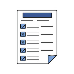 Test lineal color line icon with white background vector stock illustration