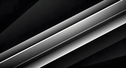A sleek background with minimalist black and white geometric shapes in a modern style, AI Generated
