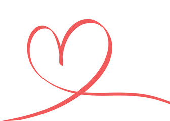 Heart shape vector. Valentines day concept. Minimalist Illustration for header or banner. Designed for love concepts.