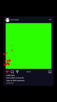 Instagram interface post, stories, reels. Instagram app mockup in screen. Instagram interface template