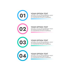 vector template of multi-colored infographics in rings of tablets for your infographics