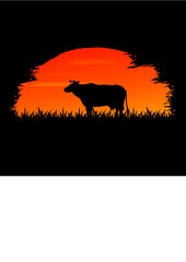 Animal Silhouette in sunset