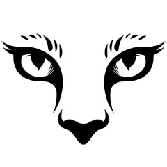 Leopard eye silhouette