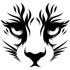 Leopard eye silhouette