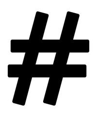 Hashtag icon filled 