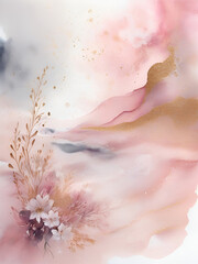 pink flowers in the sky