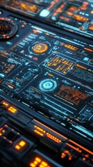 Futuristic Smart Factory Concept with Holographic Interfaces and Displays