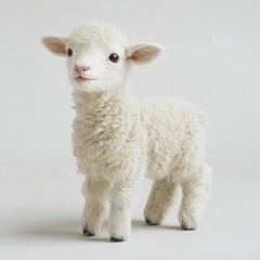 Fototapeta premium Animals Lamb Moment Background. Placed Fours Facial