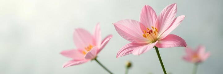 Fototapeta premium Delicate flower with intricate details on white background, simple, petal