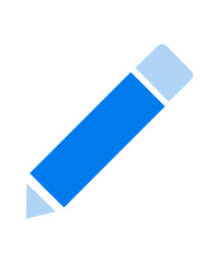 Pencil icon filled with blue