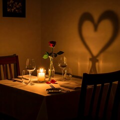 romantic dinner table