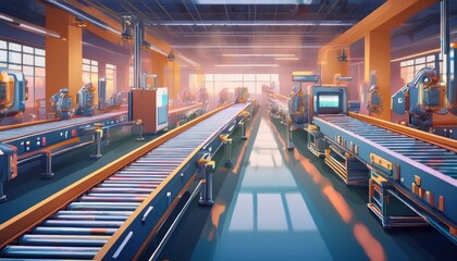 A cutting edge facility features advanced robotic systems and automation processes for innovation.