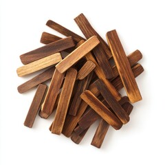 Crafts Wooden Popsicle Sticks Perspective Pile Background.