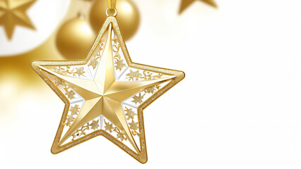 golden star christmas decoration