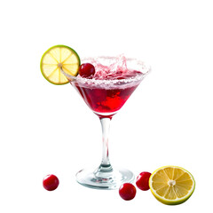 Vibrant Cranberry Cocktail with Lemon and Lime