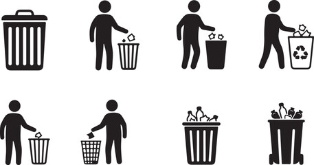 Trash icon vector for web and mobile app. trash can icon. delete sign and symbol.