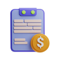Financial Document with Coin Icon