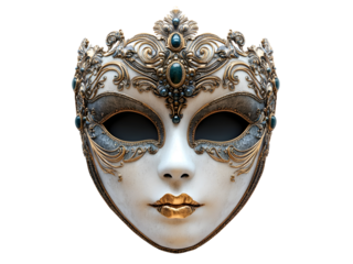 Ornate and Intricate Venetian Carnival Mask