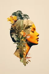 Nature in human head portrait graphics elements. © Rawpixel.com