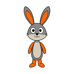 Cute Hare Cartoon Vector Illustration