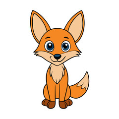 Cute Jackal Cartoon Vector Illustration