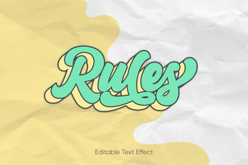 Editable text effect