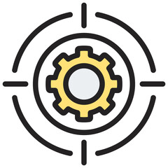 Target Flat Outline Icon