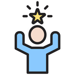 Success Flat Outline Icon