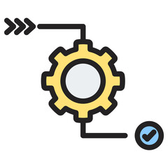 Process Flat Outline Icon