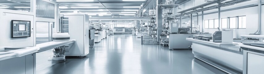 Clean and Smart Minimalistic Factory Interior with Modern Design