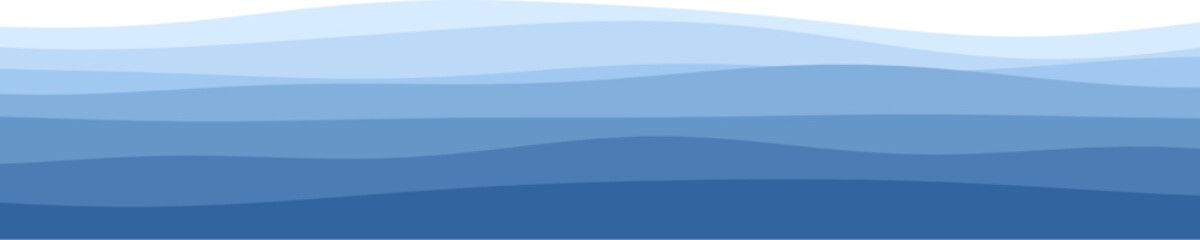 Abstract blue ocean waves pattern in gradient hues.