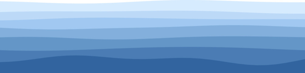 Obraz premium Abstract blue wave pattern with horizontal layers in serene shades.