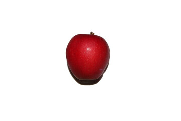 red apple isolated. one apple. red natural food. isolated fruit.