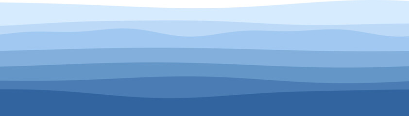 Obraz premium Abstract blue wave layers in minimalist ocean-themed design.