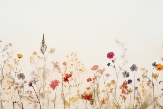 Real pressed flowers backgrounds outdoors painting.