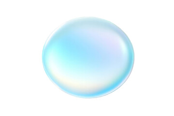 Abstract 3D Illustration Of A Glossy Blue Bubble With Transparent Background Reflecting Light And Creating A Dynamic Shiny Sphere