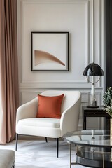 a modern living room interior , Generative AI	