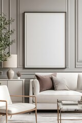 a modern living room interior , Generative AI	