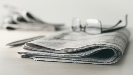 Newspaper concept on the desk