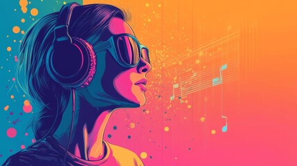 a person wearing headphones and enjoying music