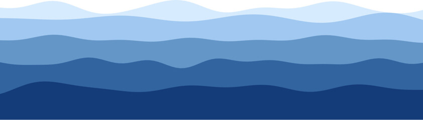 Abstract blue wave pattern in shades of blue.