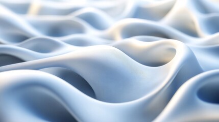 Obraz premium Abstract Blue and White Flowing Fabric Texture Background