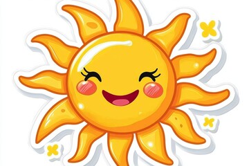 Whimsical sunny character that brings joy to any design project.