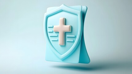 Obraz premium Secure medical document with protective shield