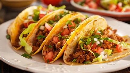 Delicious Beef Tacos with Fresh Toppings 