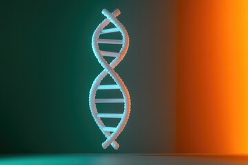 Stylized DNA helix illuminated against contrasting gradient back
