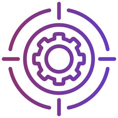 Target Outline Gradient Icon